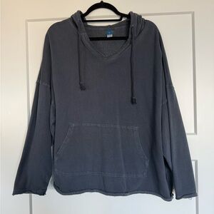 Old Navy Charcoal Navy Hoodie Sweatshirt